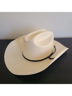 Serratelli Men’s Western Cowboy Panama Straw Hat Size 6 5/8 Beige 30X